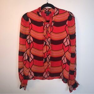 Rachel Zoe Multicolor Striped Blouse